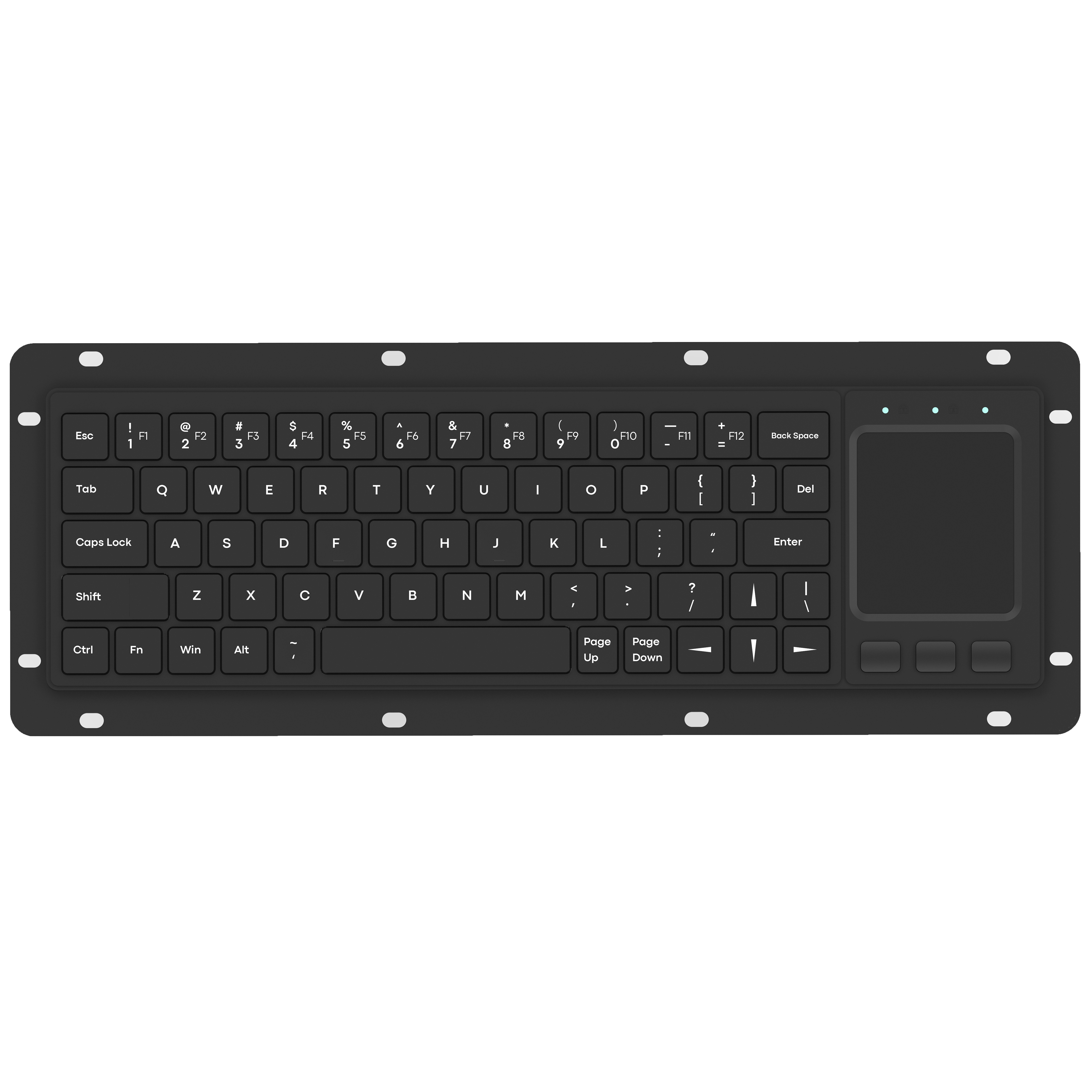 Embeddable USB plastic industrial keyboard with TouchPad