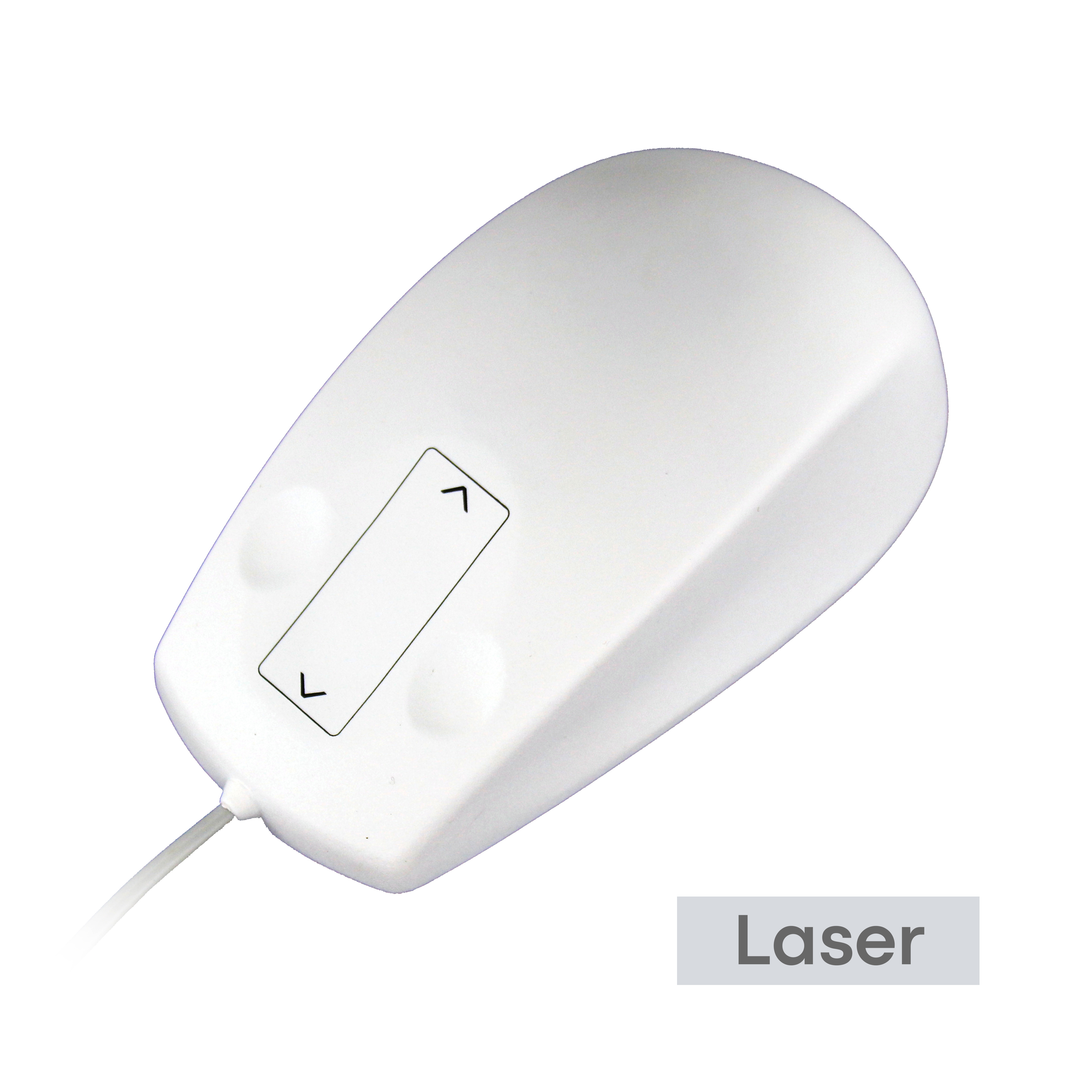 Medical Grade Sealed Antibacterial Silicone IP68 Waterproof Laser Mouse with Touch Scroll