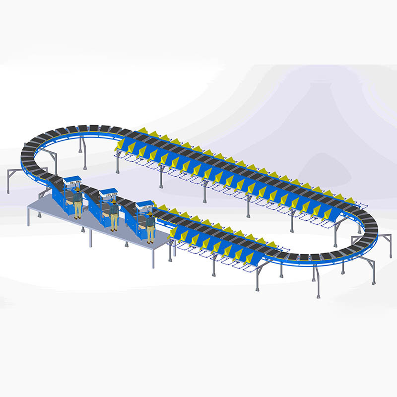 One carrier two belt Cross Belt Sorter