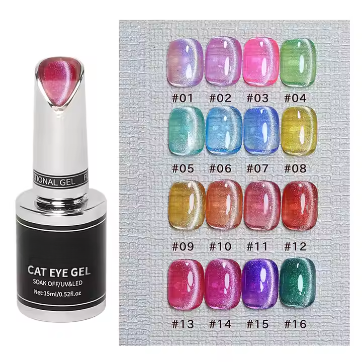 16-color Cat's Eye Shining Nail Polish Color Manicure New Fashion Nail Polish Glue Factory Wholesale