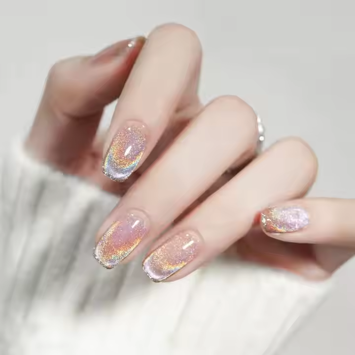 New Arrival Holographic Laser Cat Eye Gel Private Label Gel Polish for Summer Nail Beauty