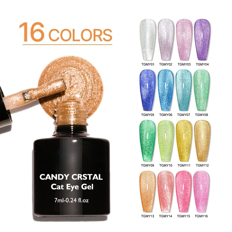 Hot Sale 16 Color Nail Cat Eye Polish UV Gel New Colorful 7ml Nail Beauty Oil Glue