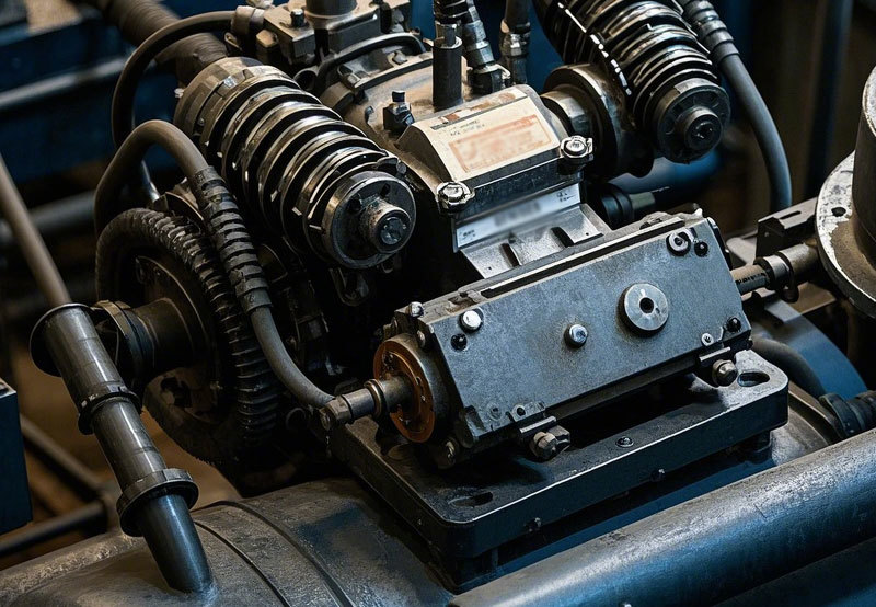 What components of the air compressor need regular maintenance?