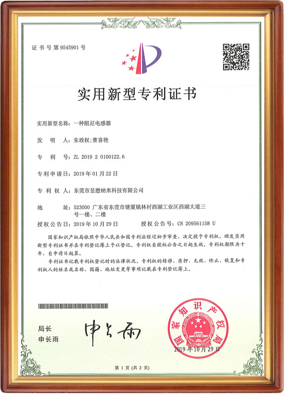 Patent Certificate 3