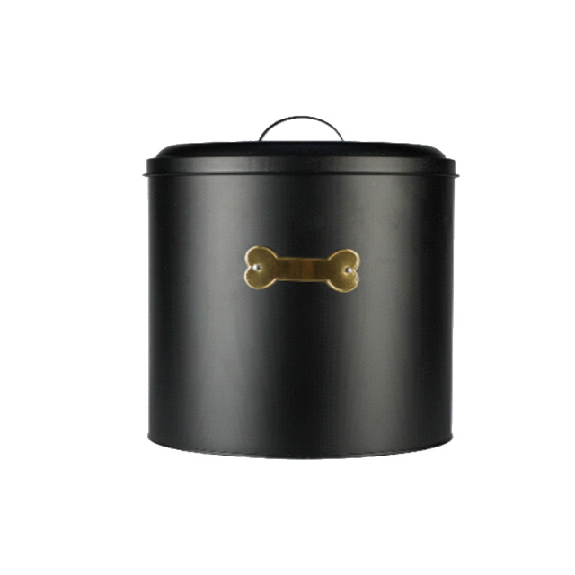 Farmhouse-Style Dog Food Canister_ Storage Solution with Serving Scoop