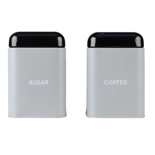 Factory Metal Tin Cans For Tea Food Grade Tea Square Tin Packaging For Loose Tea Coffee Sugar With Airtight Bamboo Lid