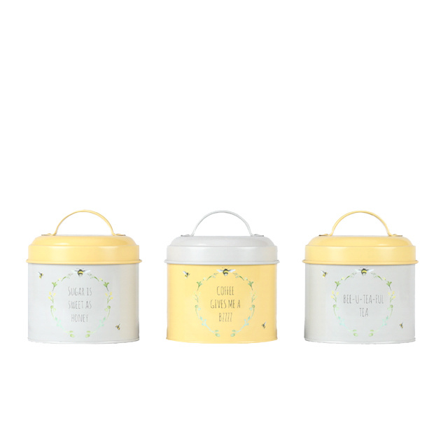 Personalized Wholesale Colorful Customization Coffee Tea Sugar kitchen Jars_