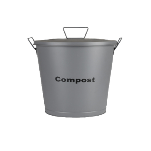 Modern Round Compost Bin_ Large Capacity Kitchen Solution with Sealed Lid and Charcoal Odor Filter