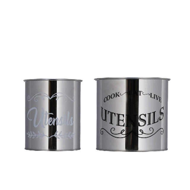 Round Metal Utensil Storage with Custom Coating for a Touch of Elegance in the Kitchen