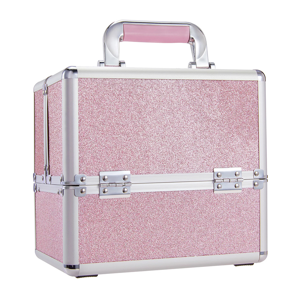 Makeup Case Organizer Cosmetic Train Case with Dividers Lockable