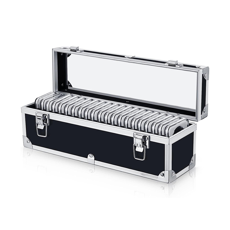 Collection Coin Slab Aluminum Storage Box Case Gift