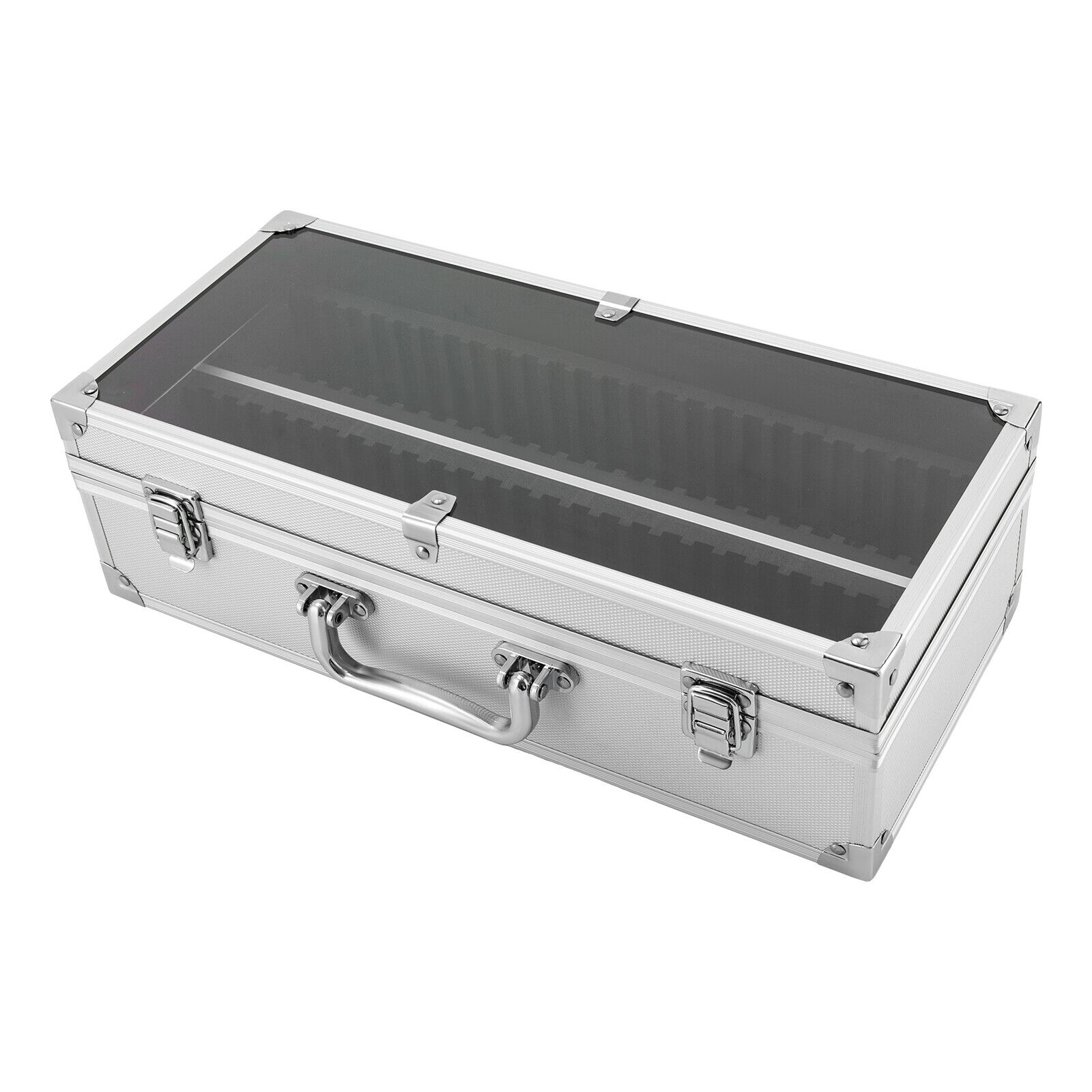 Aluminum Storage & Display Box,Silver Coin Slab Case Holds 50 Coin Holders Slabs
