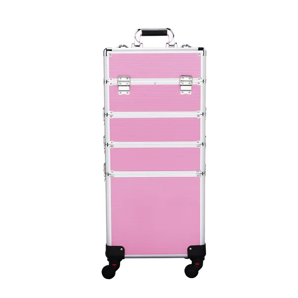 Aluminum Rolling Cosmetic Case ,Professional Makeup Case