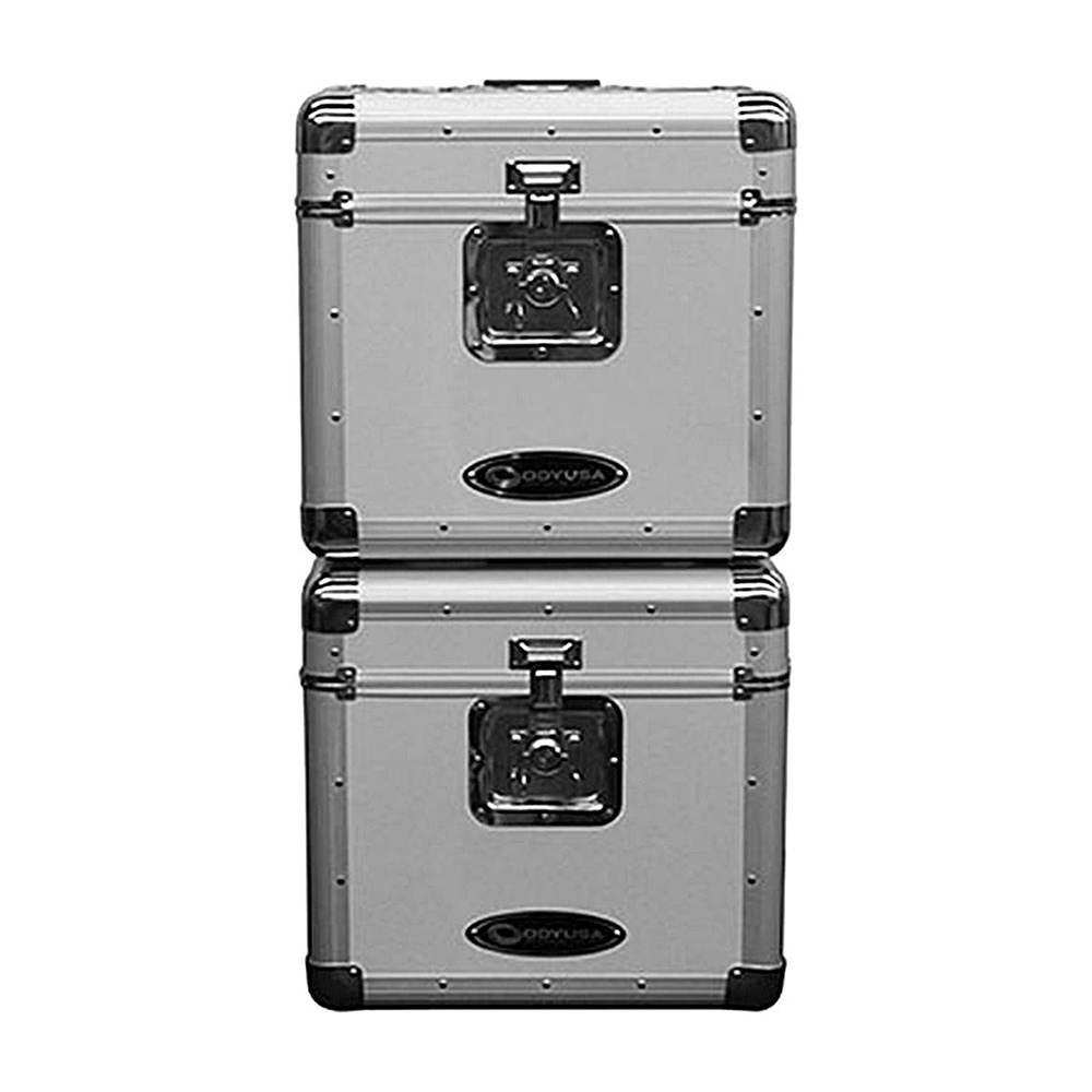 Stackable Record Case, Aluminum CD Box