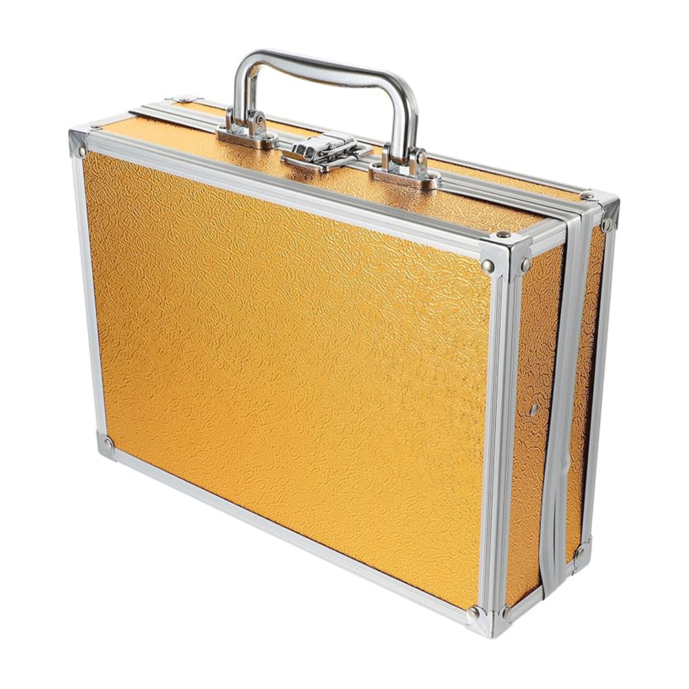 Instrument Storage Box Aluminum Case Tools Portable Boxes Metal Briefcase Travel Man
