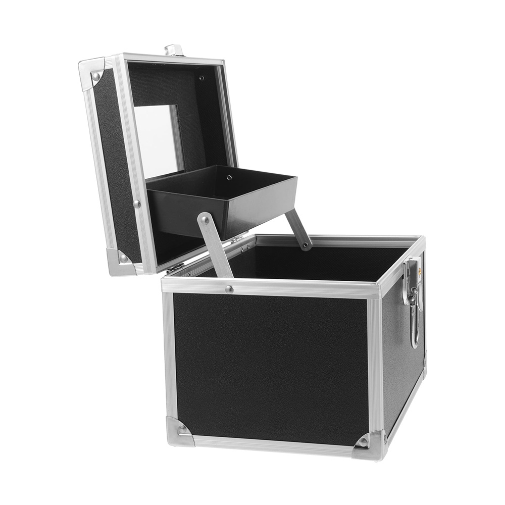 With lock cosmetic bag tool suitcase makeup brush container makeup box toolbox suitcase small make up travel carrying case