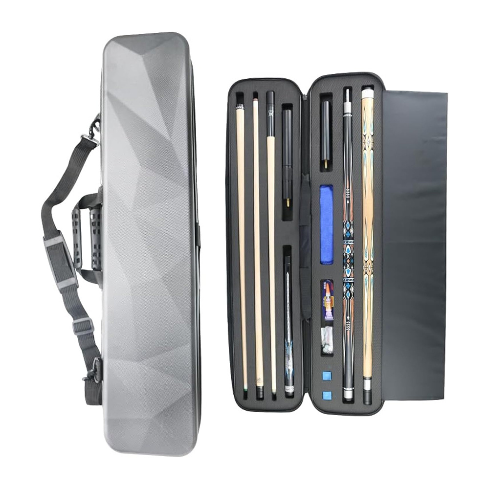 ABS Material Hard Pool Cue Case 2x3 for 1/2 Pool Cues