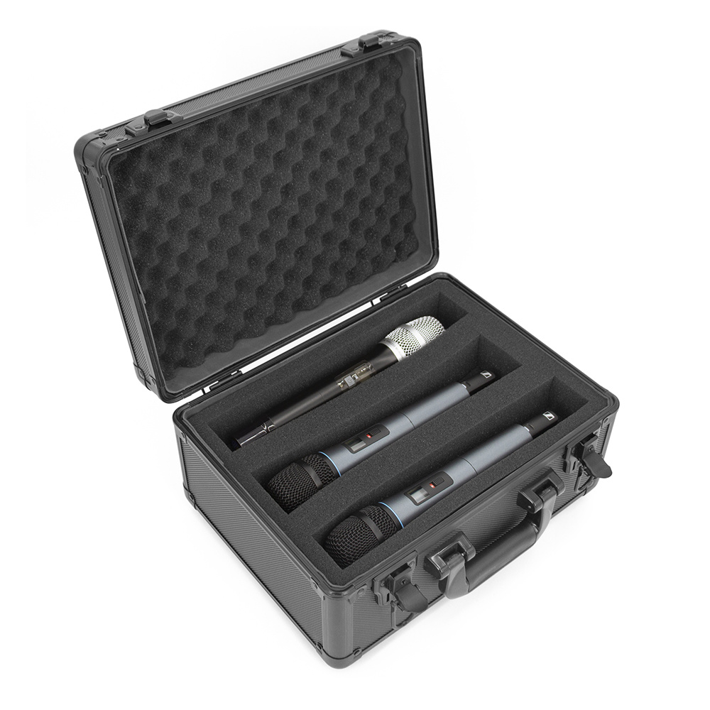 Wireless Microphone Case with Two Layers of Foam