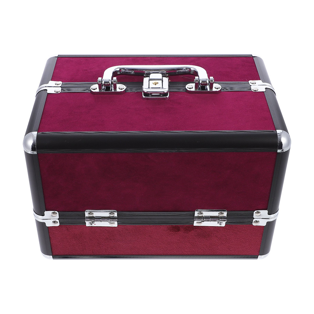 Aluminum Alloy Cosmetic Case Makeup Organizer Bundle Bag for Travel Cosmetics Storage