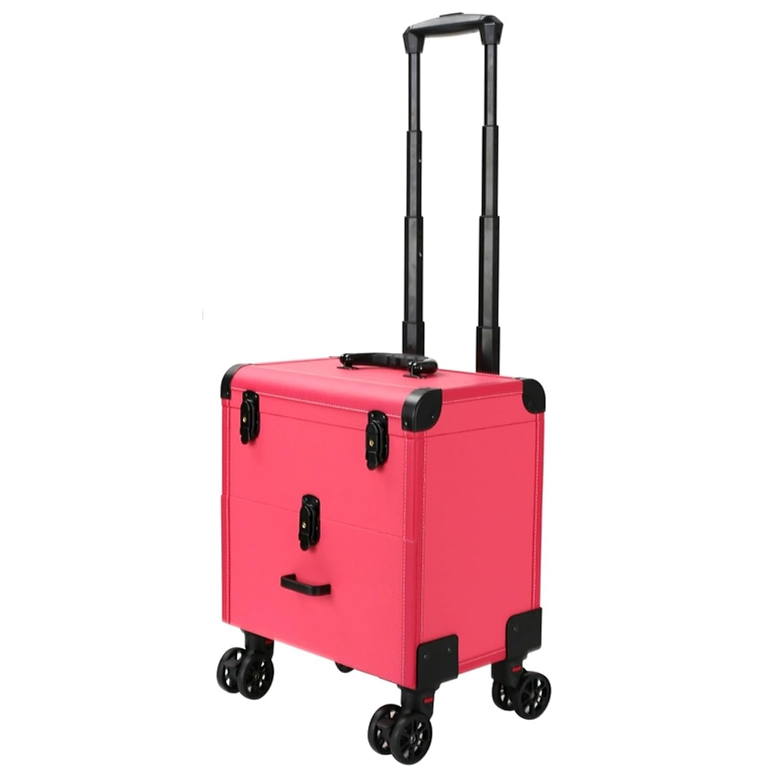 Beauty and Manicure Item Storage Box Tattoo Tool Box Cosmetics Storage Trolley Box High-end Trolley Makeup Box Portable(pink)