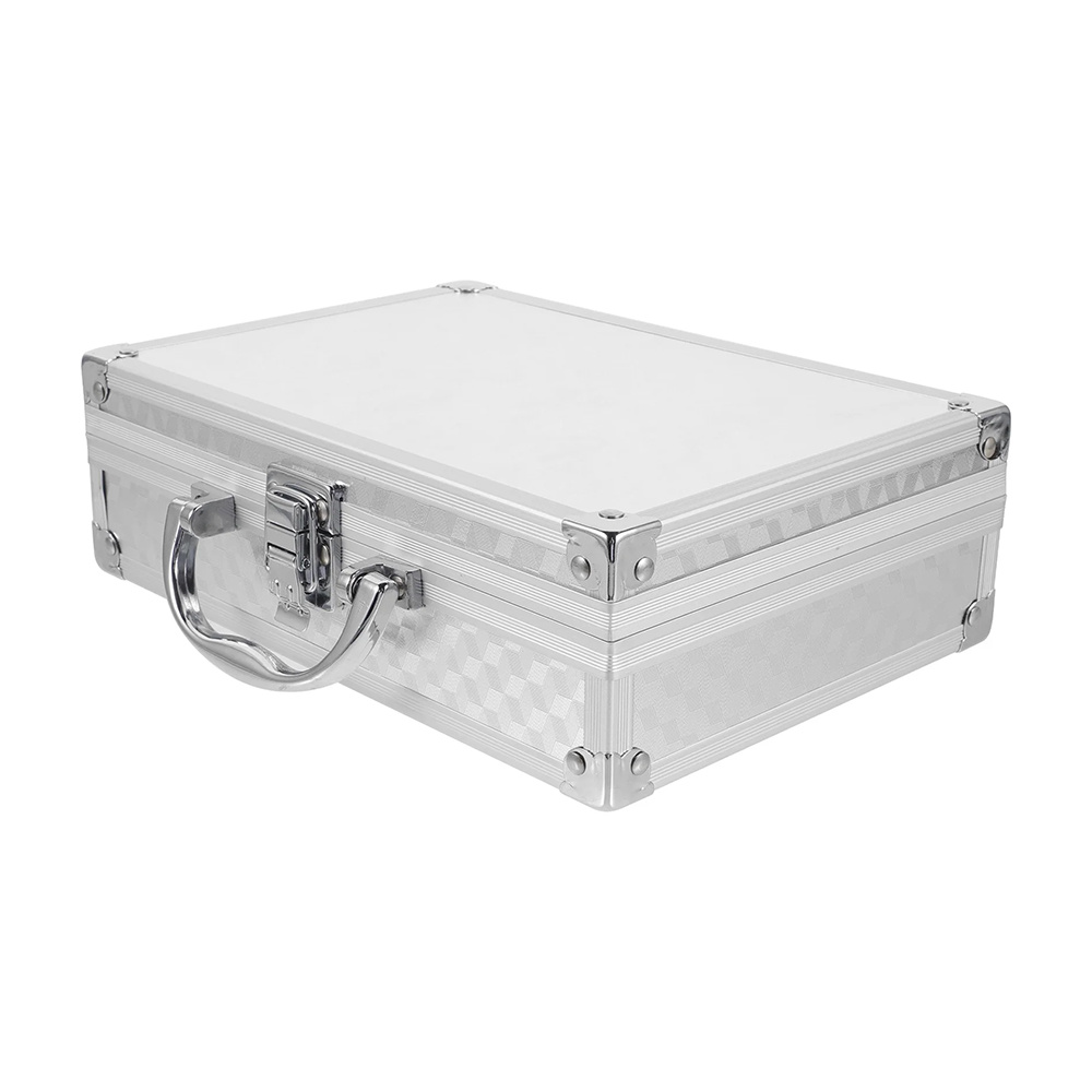 Portable Aluminum Alloy Box. Carrying Case Lockable Medicine Make up with Tool Chest Kit Tools Travel