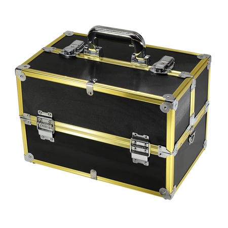 Black Makeup Case Aluminum Professional Cosmetic Box