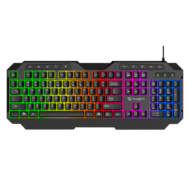Professional Gaming Membrane Anti-Ghosting Backlighting Wired Keyboard 