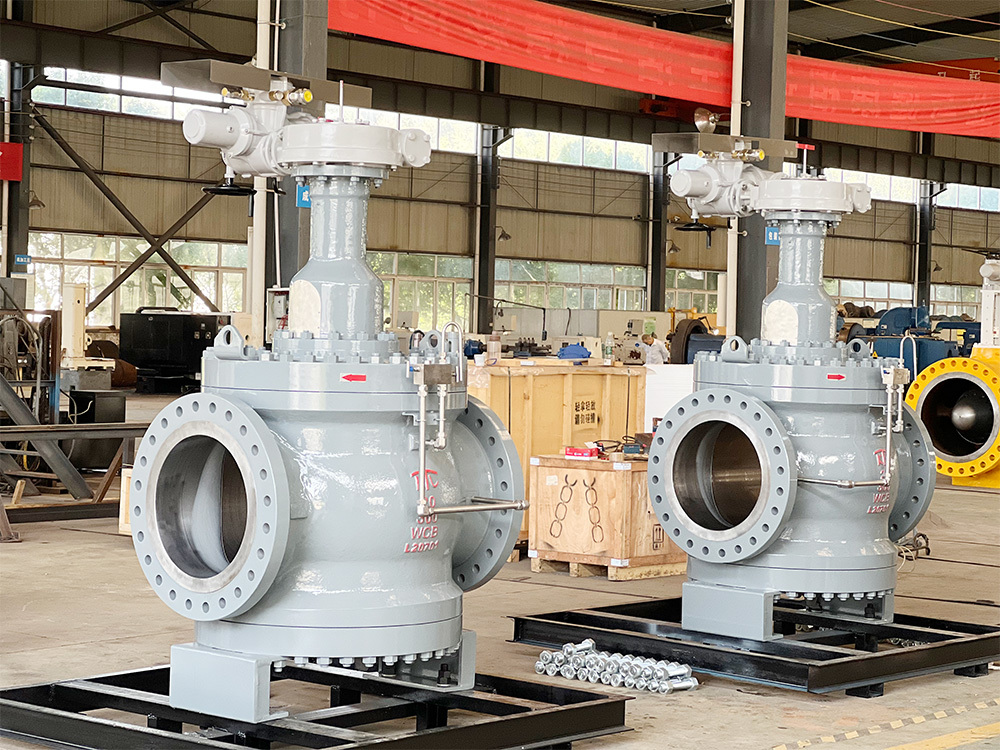 Electric full bore forced seal plug valve, project CPECC Nibe crude oil pipeline project