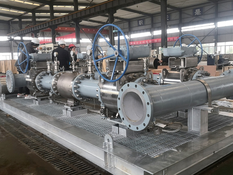 Pressure relief valve skid