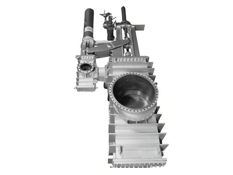 Mechanical linkage double-ram flat gate valve