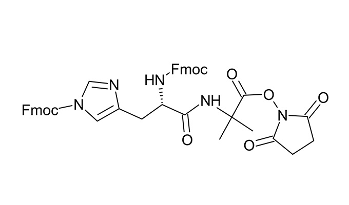 Fmoc-His(Fmoc)-Aib-OSu