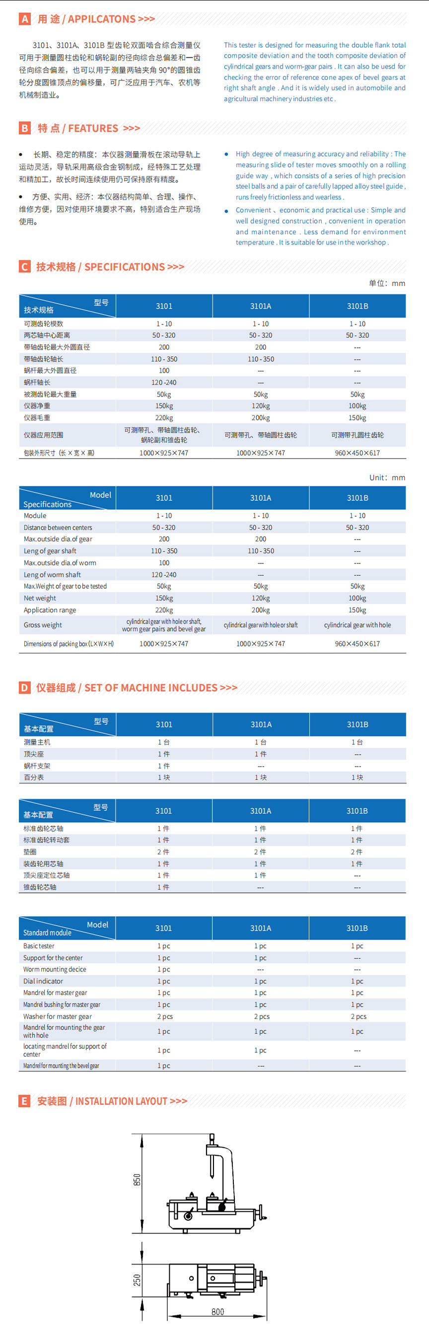 3101B型