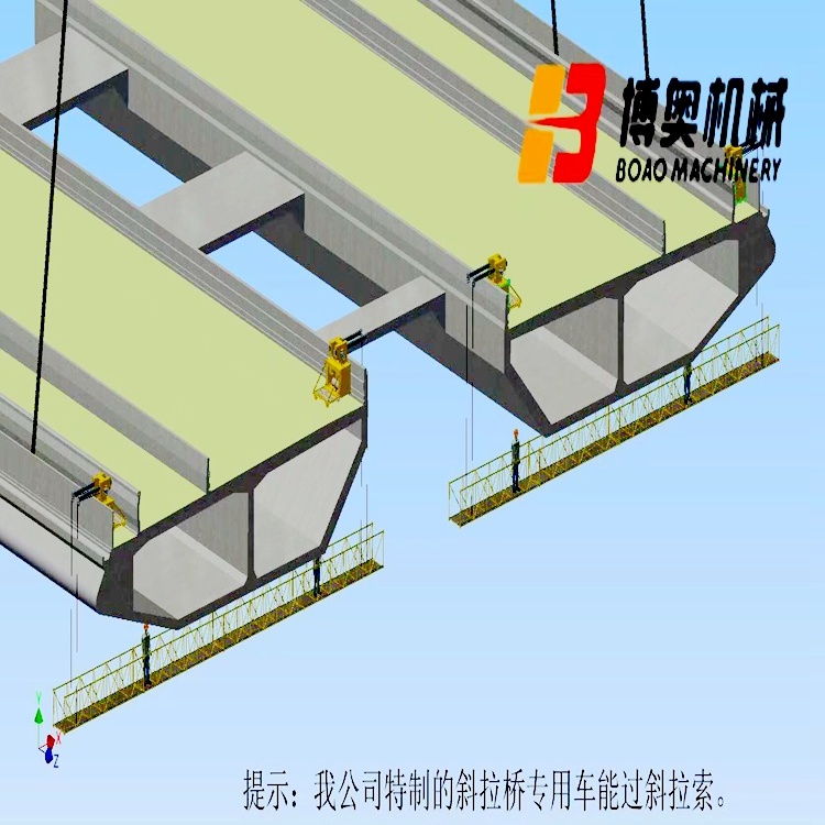 橋梁底部檢修施工吊籃平臺(tái)