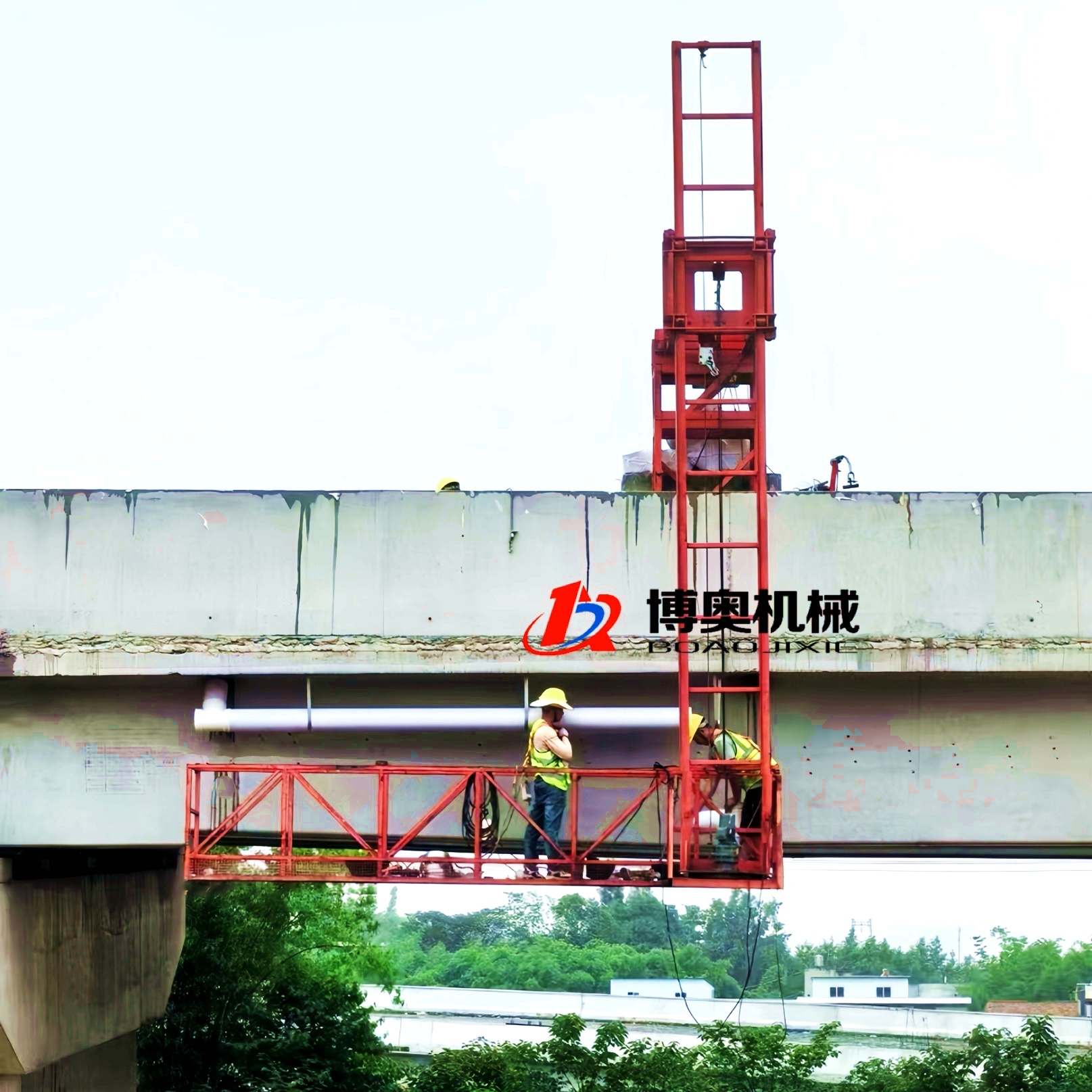 實用的橋梁排水管安裝施工臺車