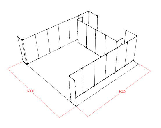 6*6m gradient beautiful motorcycle racing display space