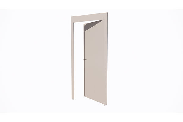 Single open push door