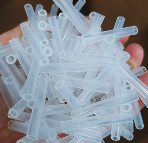 Silicone tube cut