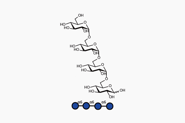 Isomaltotetrose（Glca1, 6Glca1, 6Glc1, 6Glc）
