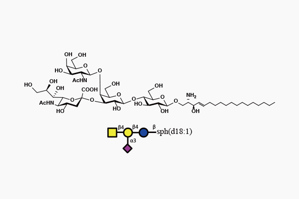 GM2sph d18:1 (GalNAcb1,4(Neu5Aca2,3)Galb1,4GlcbSphingosine)