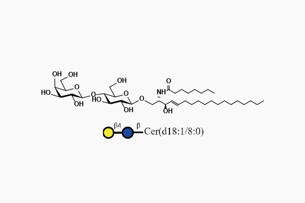 LacCer d18:1/8:0 (Galb1,4GlcbCeramide)