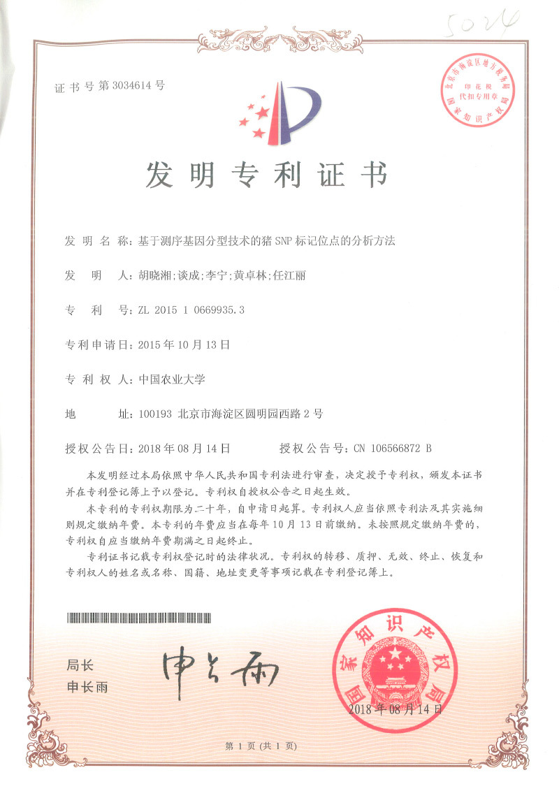 基于测序基因分型技术的猪SNP标记位点的分析方法