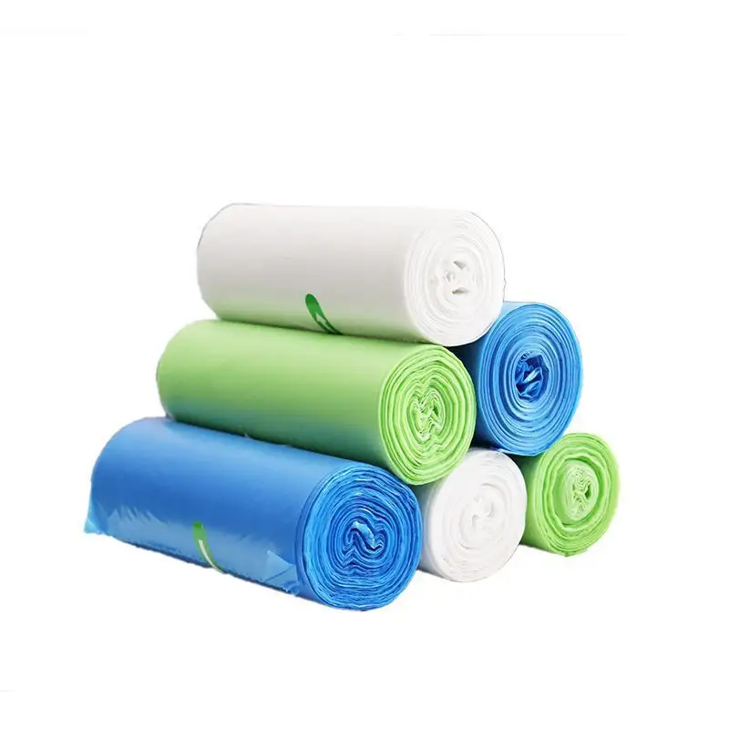 Custom printed bags eco d2w epi biodegradable plastic garbage bags heavy duty plastic HDPE trash garbage bag in roll from China
