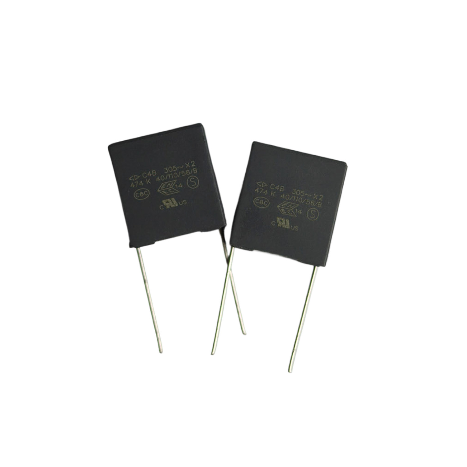 C4B(W/V) 金属化聚丙烯膜抗干扰电容器(X2类, 305Vac/350Vac, THB防潮系列) C4B(W/V) 金属化聚丙烯膜抗干扰电容器(X2类, 305Vac/350Vac, THB防潮系列)