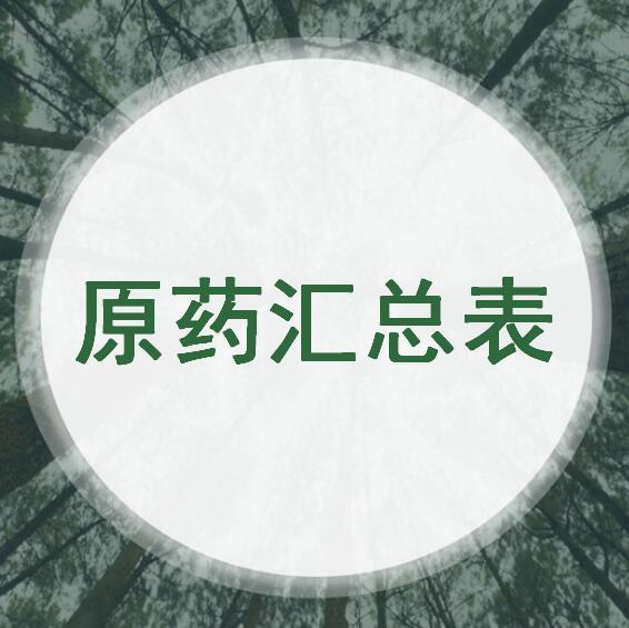 原药汇总表