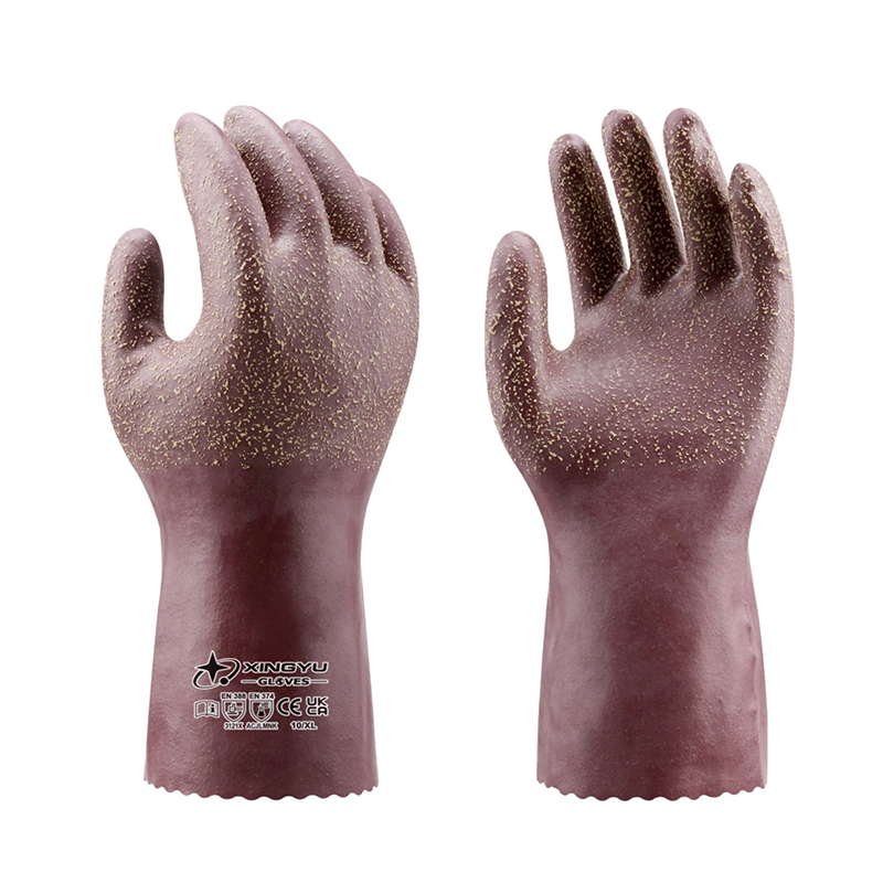 Cotton Interlock Latex Granular Gloves,EN388 3121X