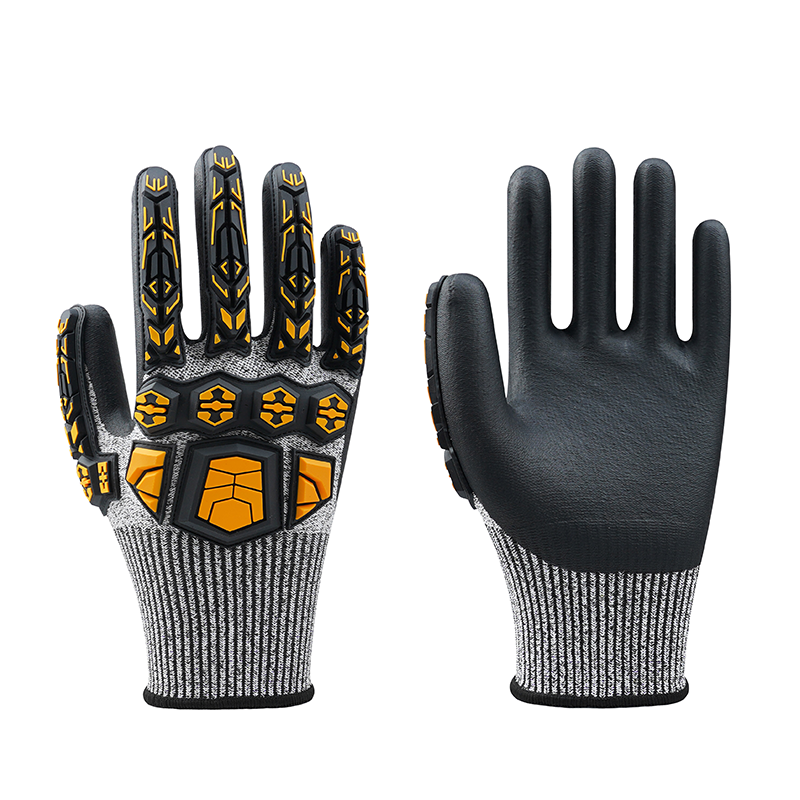 13G HPPE,Spandex,Nylon,Glass fiber, Nitrile sandy,A3 ,Sewn with Pvc rubber,4X42CP,ANSI/ISEA 138:LEVEL 2