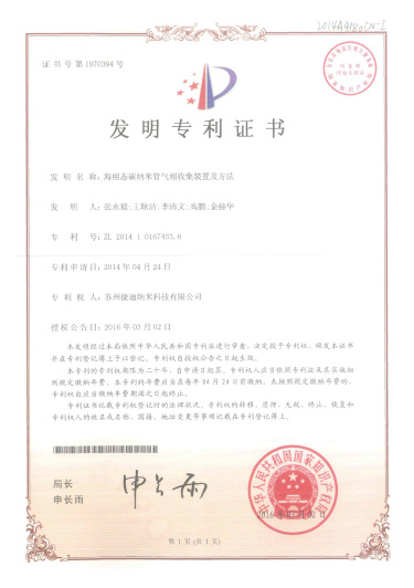 Patent No. 201410167433.6 Patent No. 201410167433.6