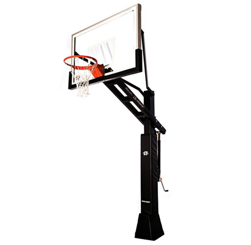 Outdoor height adjustable in ground type basketball hoop with 60