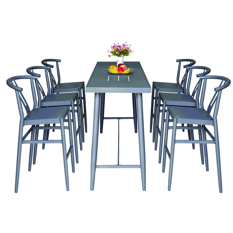 Aluminium High Table And High Chair