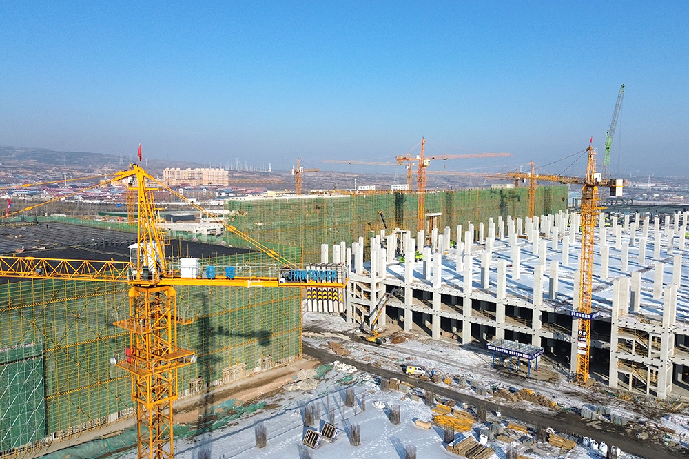 晋塔塔式起重机助力山西省城市群投资建设集团有限公司中北高新区上兰新材料园区标准化厂房及配基础设施项目
